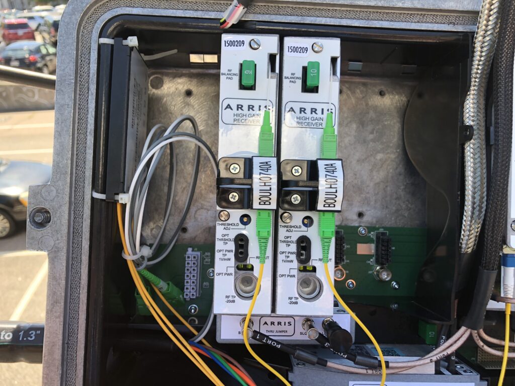 Smart utility grid with real-time monitoring enabled by fiber optic connections