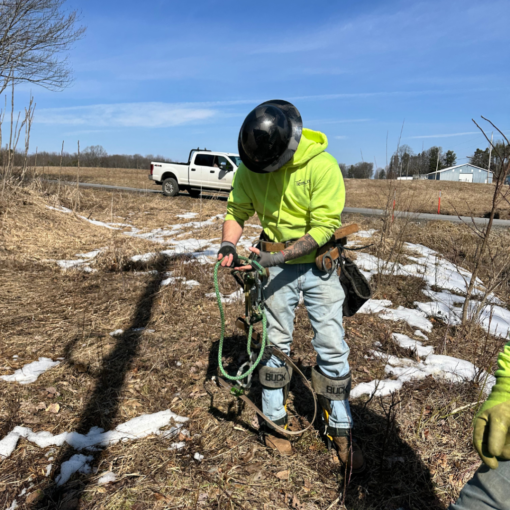 Fiber crew maintaining safety protocol