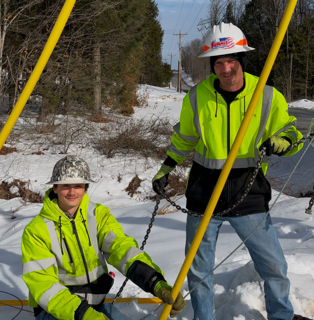 Fiber installation team after a safe, completed project.
