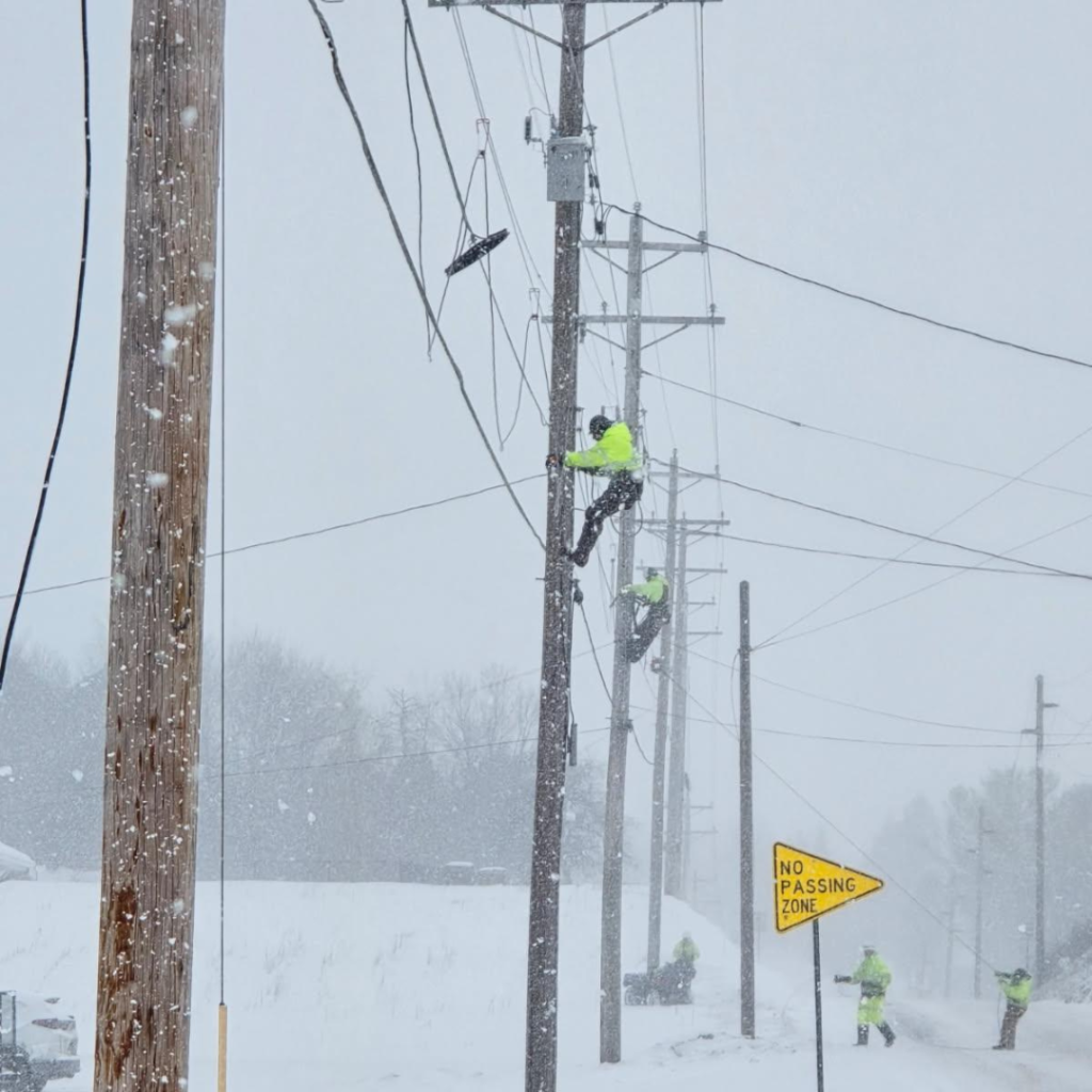 Fiber optic infrastructure completed along rural roadway as part of government-funded broadband expansion