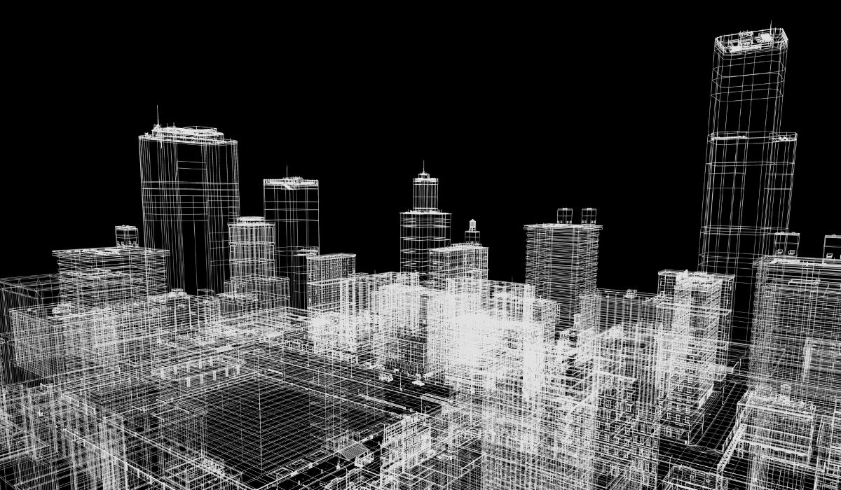 3D digital model of a city used for fiber network planning with digital twin technology