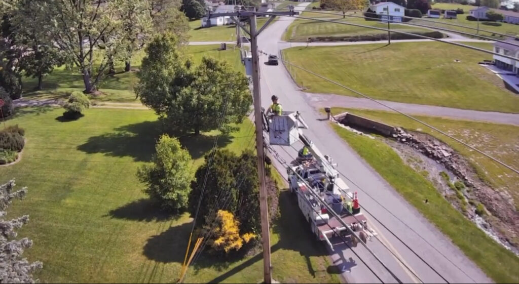 TermLink Solutions crew using drone technology for fiber installation planning